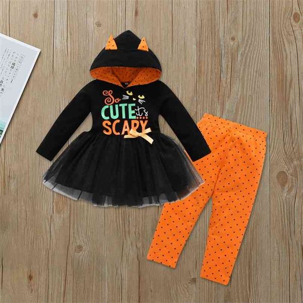 Conjuntos de gato de bebê de primavera e outono para conjunto de roupas de manga comprida 210528