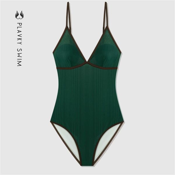 

one-piece suits deep green push up one piece swimsuit women swimwear swim beach wear bathing suit 2021 monokini bodysuit trikini
