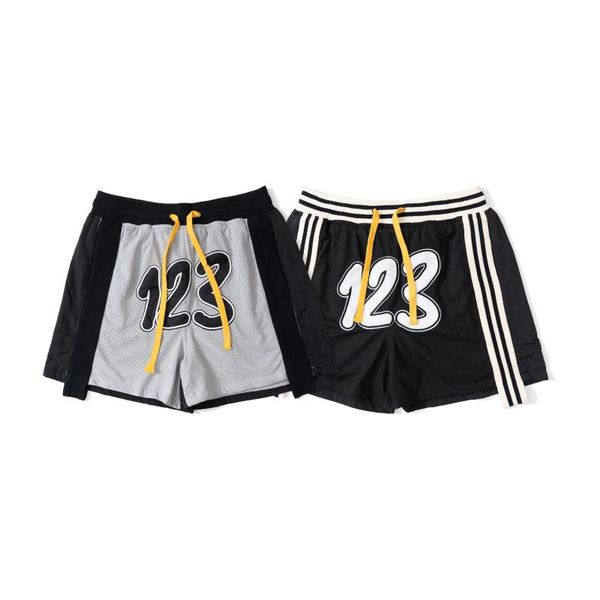 

men's shorts vintage rrr123 mesh men women 1:1 quality rrr-123 basketball casual breechcloth inside tag label, White;black