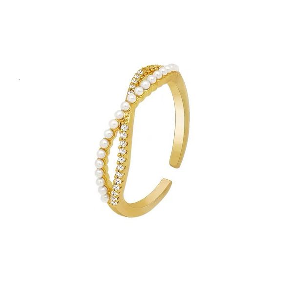 

live cross 925 silver pearl ring for women's fashion