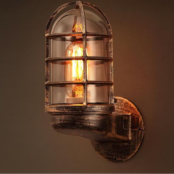 

wall lamps industrial outdoor waterproof retro lamp creative cafe restaurant aisle explosion-proof glass bar garage