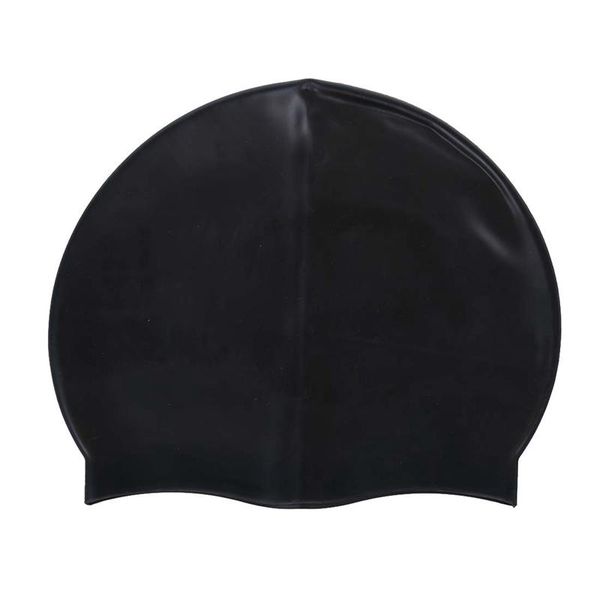 

swimming caps black durable stylish sporty latex cap hat