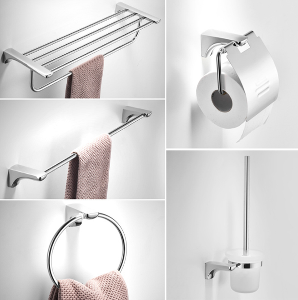 

bath accessory set zinc alloy towel rack bathroom project toilet bar paper hook