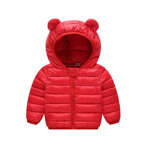 

coat baby candy-colored hooded down with ears in 2021, Blue;gray
