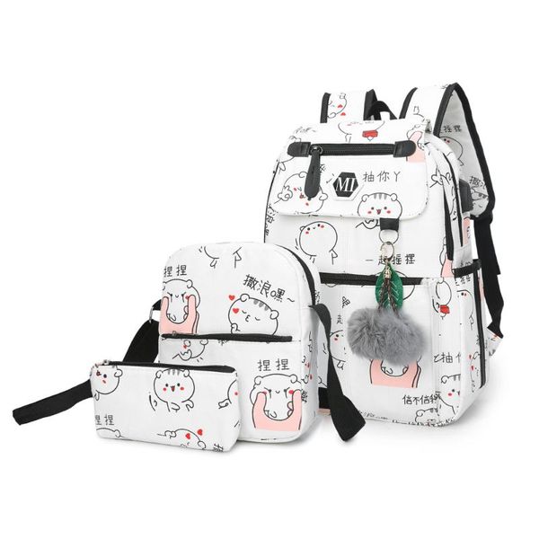 

backpack 2021 rucksack 3 pieces/set girls school bag boy student