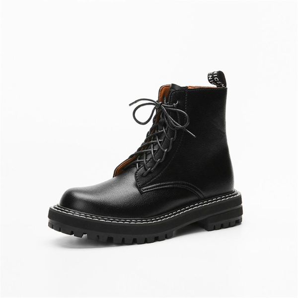 

boots ladies leather winter high heels british style thin elastic, Black