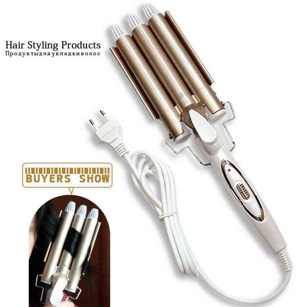 

hair curler care & styling tools iron irons rotating style curl styler ceramic anti-scald wave 4 220304