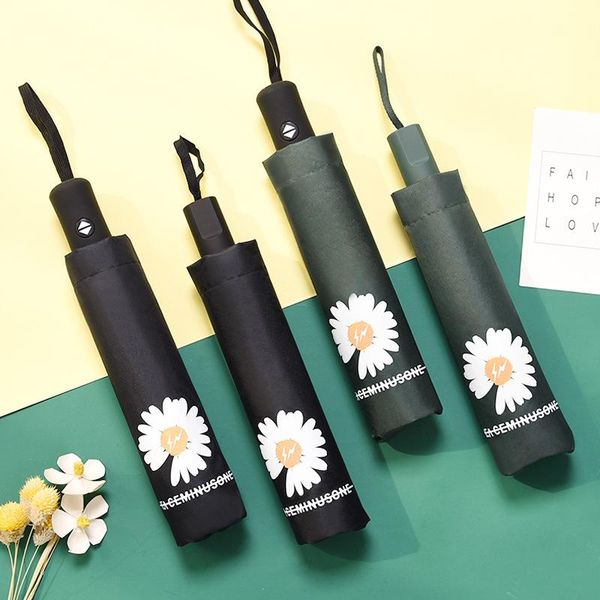 

umbrellas small daisy sun umbrella automatic female anti-uv
