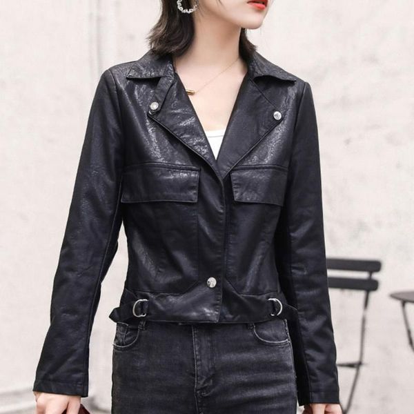 

women's jackets pu jacket women short soft leather fashion motorcycle ladies basic street coat, Black;brown