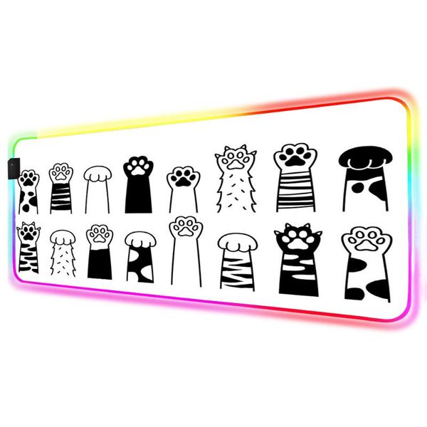 

mouse pads & wrist rests mairuige cat claw large gaming pad rgb player lock edge keyboard led table mousepad direct delivery desk