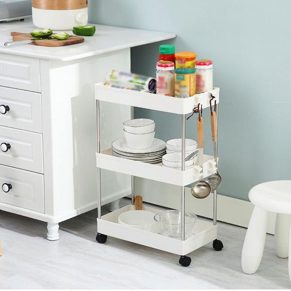 

kitchen clearance storage rack ultra-thin sliding tower bathroom movable assembly plastic shelf wheel floor-standing box hooks & rails