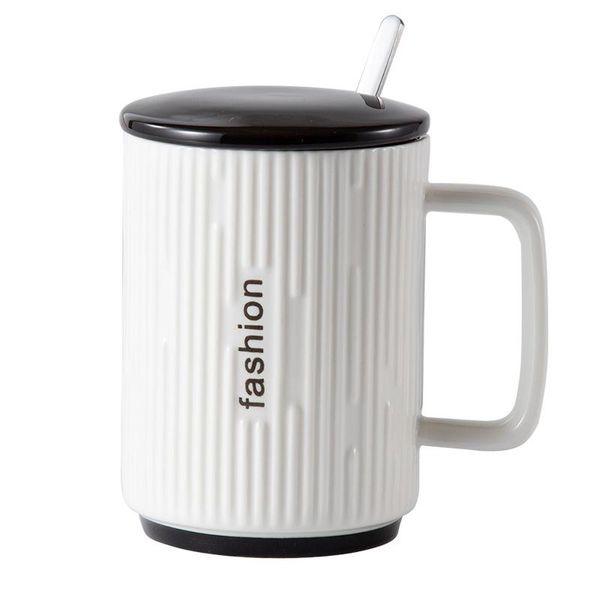 

mugs creative simple ceramic cup male and female students home mug with lid spoon office couple coffee cups