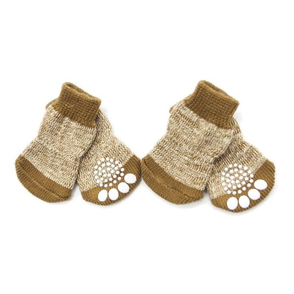 

4pcs/set cute puppy dog knit fake shoelace socks small dogs cotton anti-slip cat shoes autumn winter indoor wear protector apparel