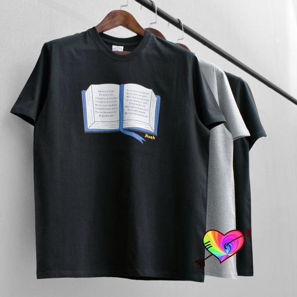 

2021 new noah masters book t-shirt men women book logo print noah tee collar tag label short sleeve, White;black