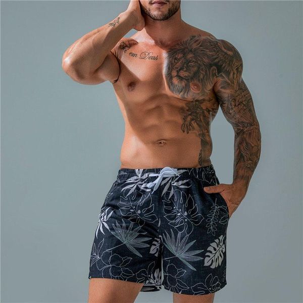 

men's swimwear swimming trunks beach shorts bermuda surf quick drying board man running sports gym short