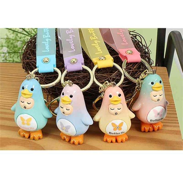 

fine key chain [2021 style] resin pendant duck small gift none of the gifts for women and children, Silver