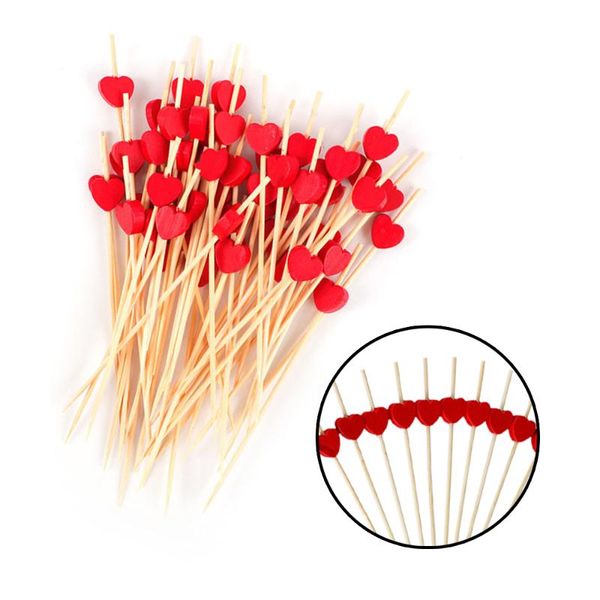 

dinnerware sets 100pcs fruit toothpicks disposable bamboo fork twisted party buffet desserts cocktail sandwich stick skewer 12cm