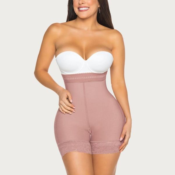 

women's shapers fajas colombian girdle high waist double compression shaping belt shaper bulifter shorts tummy control shapewear slimmi, Black;white