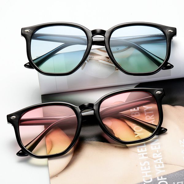 

design sunglasses classic rice nail men's and women's polygonal ocean piece fashion trend, White;black
