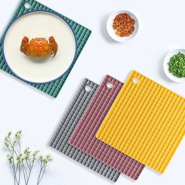 

table runner silicone square mat food grade anti-slip heat-resistant tableware drying