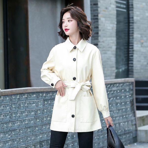 

women's leather & faux large size 3xl pu coat women 2021 spring motorcycle jacket short slim autumn female clothing black