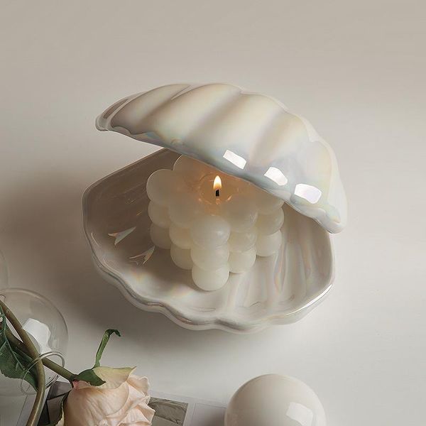 

creative shell small night lamp bedroom bedside nordic table decorative ornaments jewelry storage tray girly heart gift objects & figurines