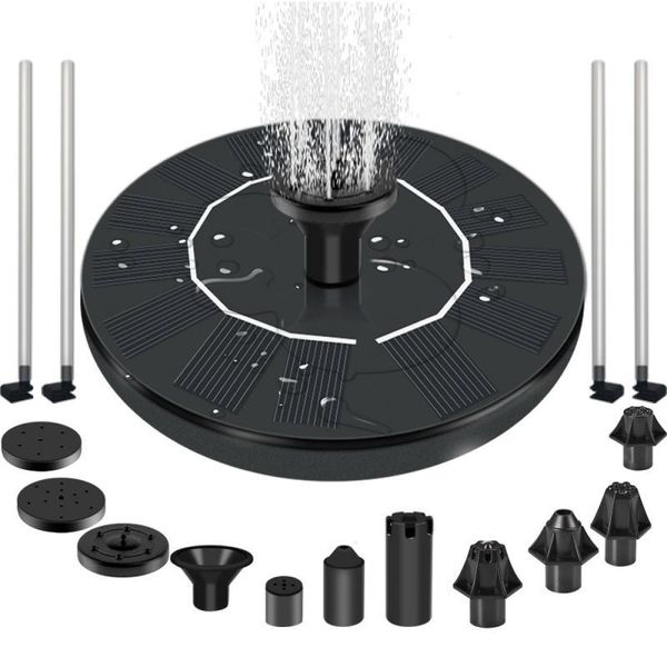 

garden decorations 11 accessories 13cm solar fountains small rockery pond running water miniature black floating charging