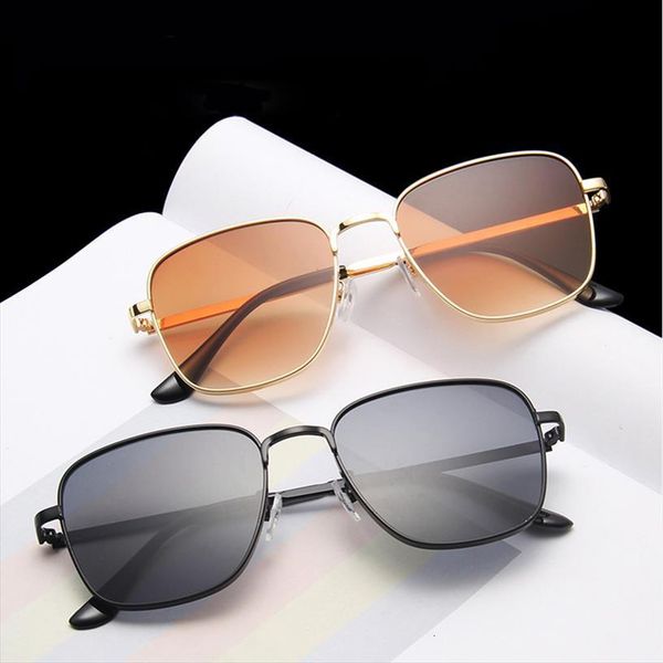 

square sunglasses retro metal frame brand designer sunglass women vintage sun glasses female uv400, White;black