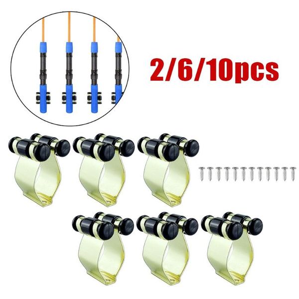 

boat fishing rods 2/6/10pcs wall mounted rod pole storage clip clamp holder rack organizer tackle pesca iscas accessories