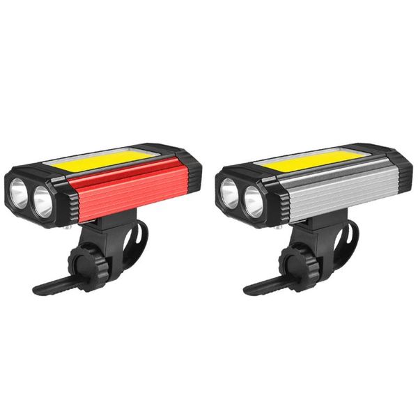 

bike lights 2200mah waterproof led light headlight usb charging front rear cycling warning lamp aluminum for