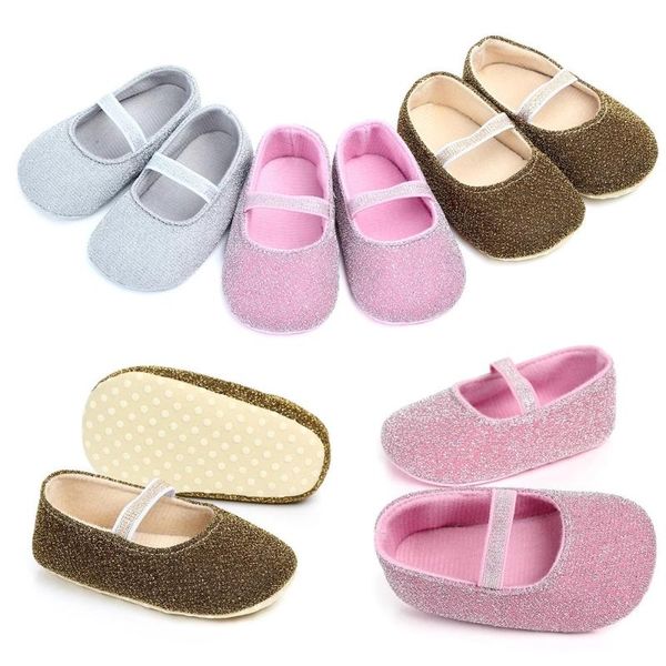 

first walkers 2021 the elastic band princess baby shoes soft sole girl