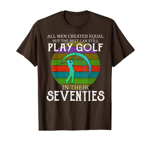

all men created equal but the can still play golf t-shirt, White;black