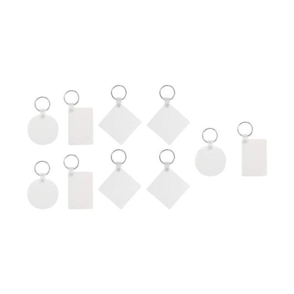 

keychains 30pcs sublimation blanks board heat transfer for diy, Silver