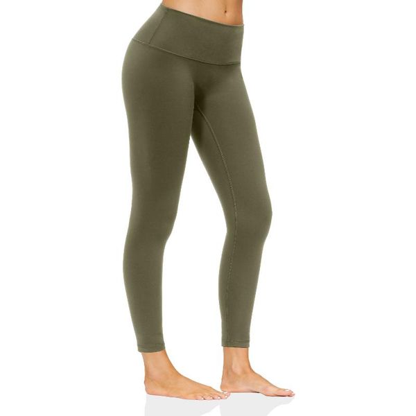 

yoga outfit women pants nude stretch running sports fitness slim ladies high waist leggings solid color fashion cropped trousers