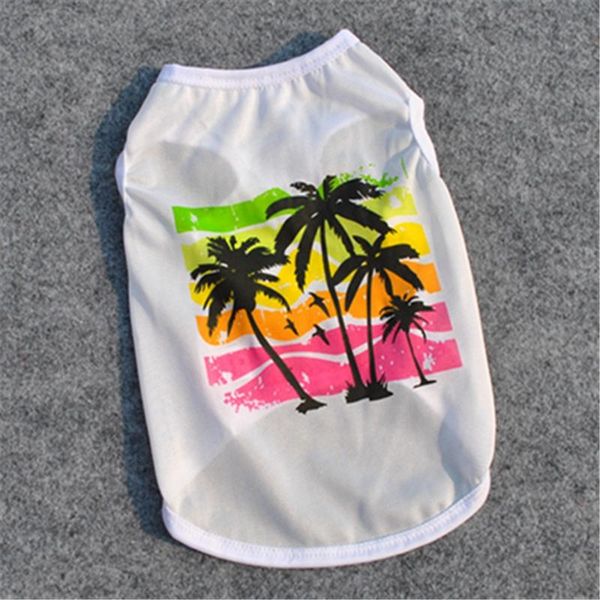 

dog apparel printed shirt 2021 spring summer pet clothes for small dogs cats pug soft cotton vest tshirt puppy costume clothing