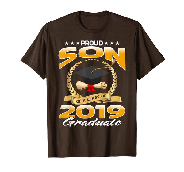 

proud son of a class of 2019 graduate shirt, White;black