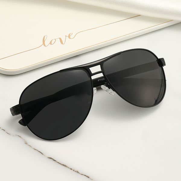 

Polarized sunglasses men's cool anti ultraviolet square Women fishing driving outdoors, White;black