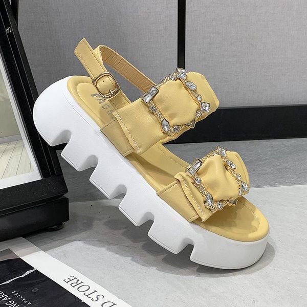 

sandals gladiator platform women's 2021 summer fashion wedges casual shoes women beach soft leather comfort sandalias, Black