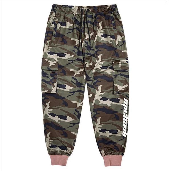 

plus 7xl 6xl 5xl women pants xxxxl beam feet multi pocket trousers mens camouflage overalls casual slim harlan, Black