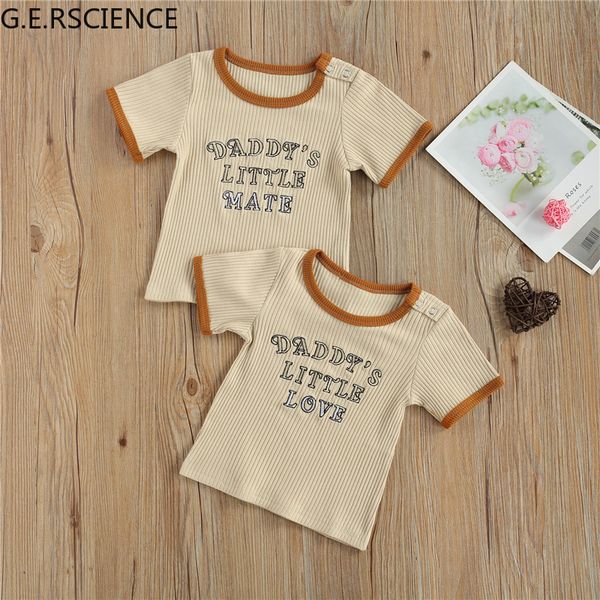 

2022 childrens letter embroidered t-shirt men and women khaki round neck short sleeve fashion casual top, Blue