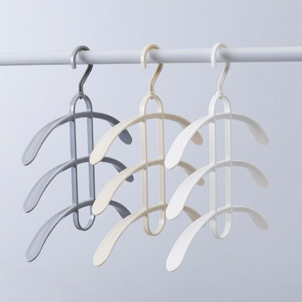 

creative anti-slip multiple layer trousers pants hanger closet rack 3 layers hangers & racks