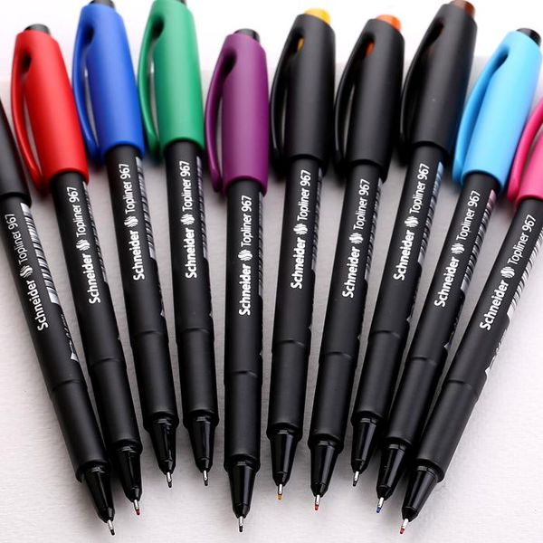 

gel pens germany schneider 967 color needle pen fiber fine line 4/6/10 set
