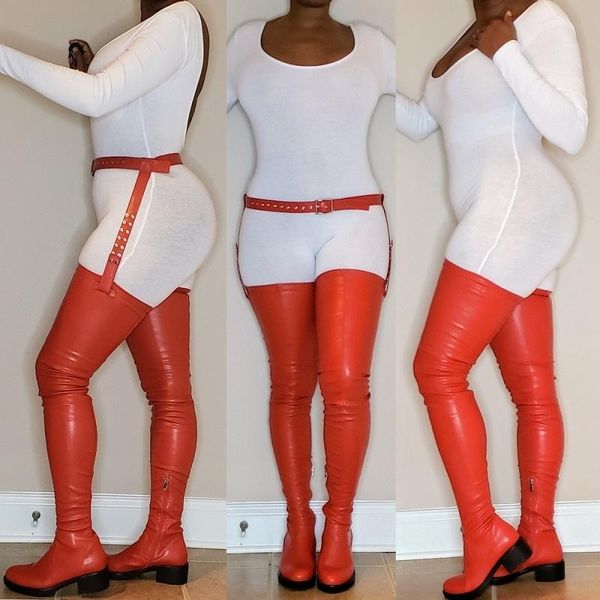 

boots women shoes black thigh high elastic belt womens long over knee leather