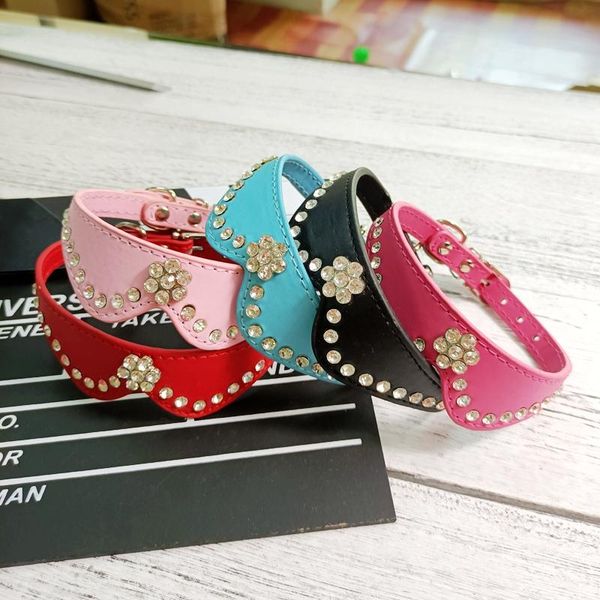 

dog collars & leashes floral bling pet collar neck tie accessories little small animal puppy cat kitten necklace jewelry stock suppl