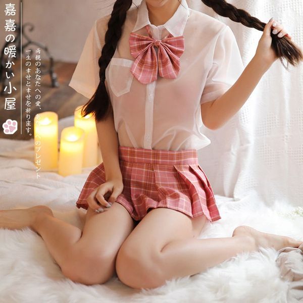 

Kawaii Students Maid Costume Women Babydo Sexy ingerie Set Student Cospay Japanese Schoogir Paid Uniform Outfit Seepwear, Red;black