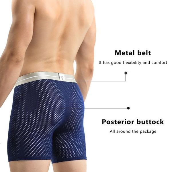 

running shorts ice silk high stretch men gym fitness training male summer sports workout bottomsck, Black;blue