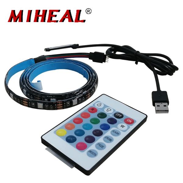 

strips 5v usb rgb ip65 waterproof led strip light smd diode tape hdtv tv deskpc screen backlight 1m 2m 3m