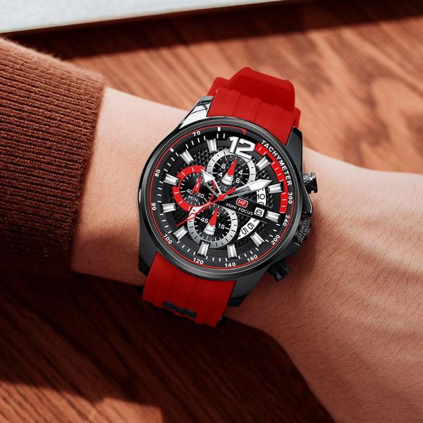 

wristwatches fashion men's watches quartz waterproof sports clock wristwatch relogio masculino red silicone strap, Slivery;brown