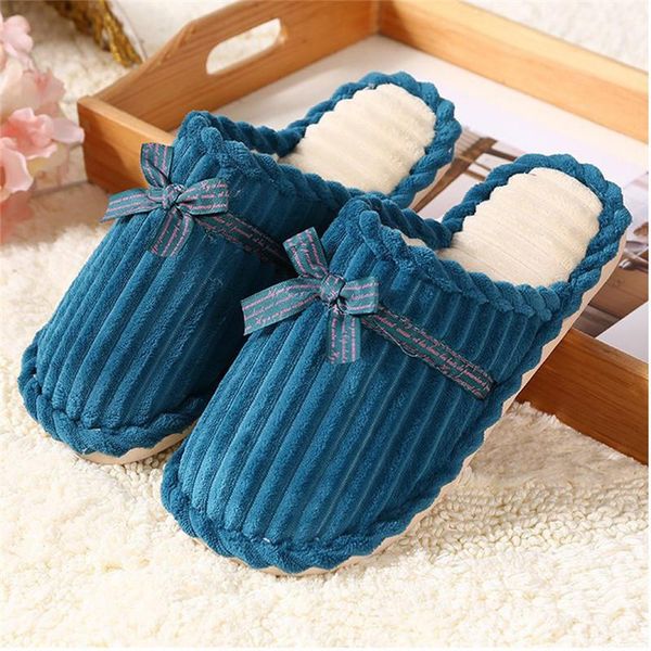 

slippers couples women men winter warm flip flops female plush slides indoor home bedroom casual shoes #40, Black