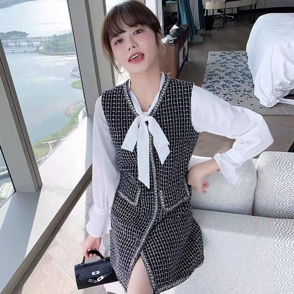 

casual dresses edition cultivate morality show thin waist receive knitting dress long-sleeved female small sweet agitation qm, Black;gray